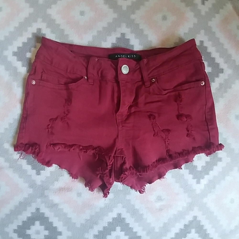Angel Kiss Maroon shorts